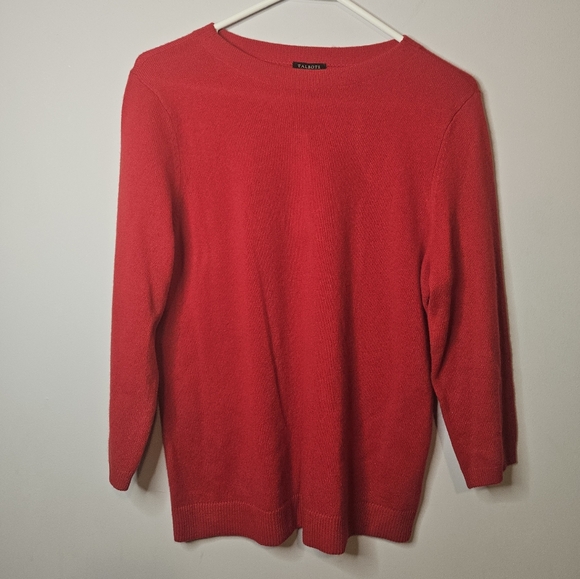 Talbots cashmere sweater 3/4 sleeve - Picture 1 of 7